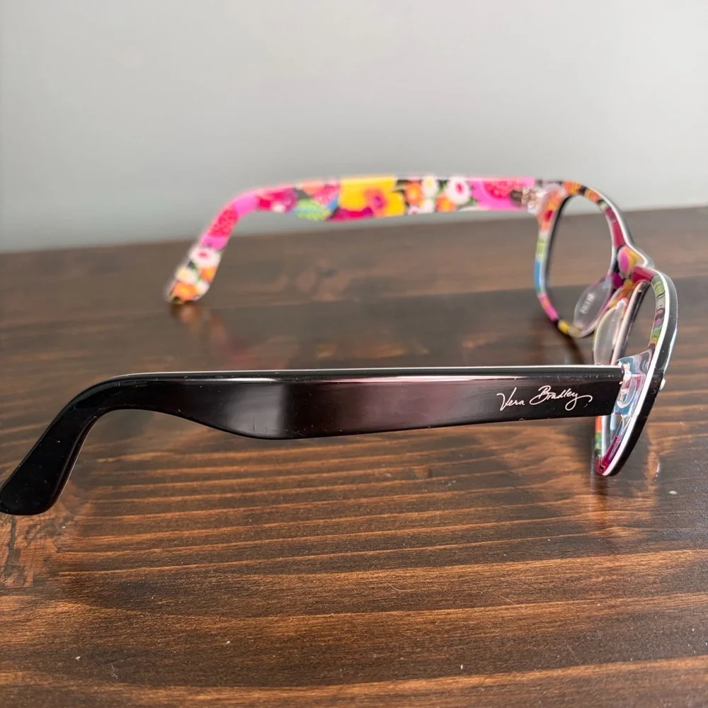 Vera Bradley Leigh Cs VaVa Bloom Black & Floral Prescription Glasses Frames